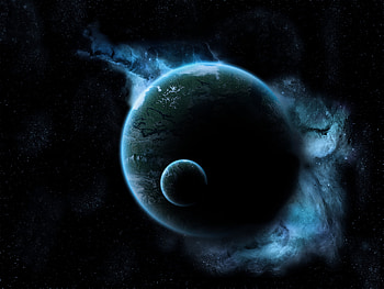 Universe, Moon, Dark, Flight, Glow HD wallpaper