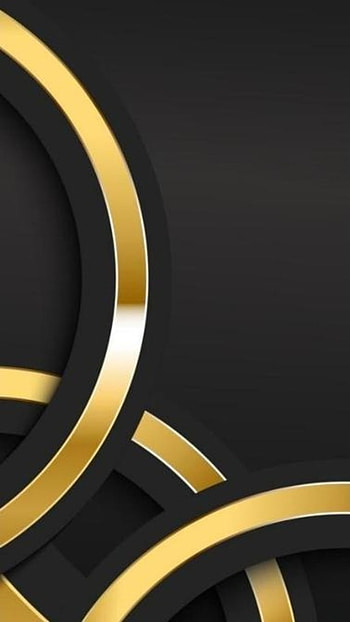 black gold circle neon, material, modern, texture, cool, design, layers, pattern, abstract, , tint HD phone wallpaper