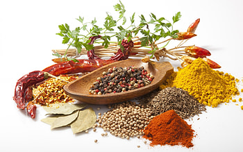 Food seasoning, Food , Sprinkles of spices, Vibrant herbs HD wallpaper