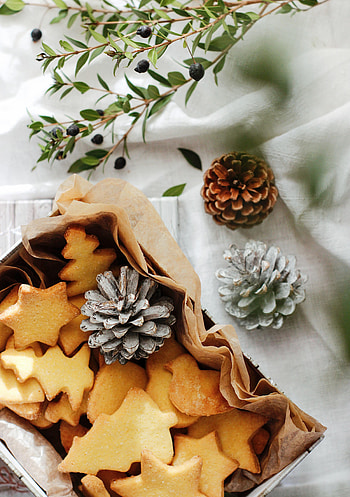 Food, Cones, Berries, Cookies, Branch HD phone wallpaper
