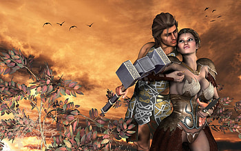 Take your hands off me, daz3d, fantasy, warrior, female HD wallpaper