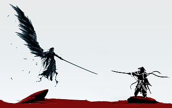 Sephiroth Vs Samurai , samurai, sephiroth, warrior, artist, artwork, digital-art HD wallpaper