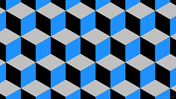 grey 3d cubes blue black dodger blue silver HD wallpaper