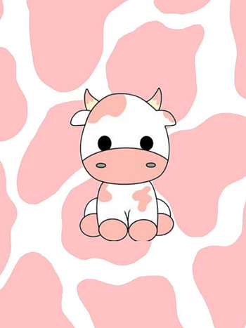 Pink cow HD phone wallpaper