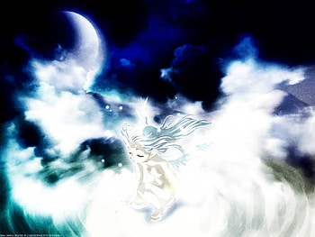 little angel, blue, planet, boy, heaven, world, angel, dark, little HD wallpaper