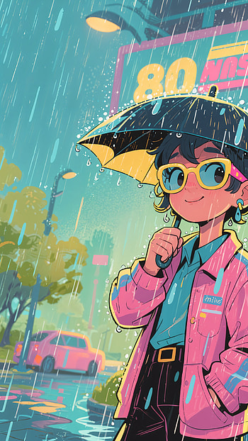 Rainy Day Vibes: Stylish Umbrella Moments – Perfect , umbrella, rain, glasses HD phone wallpaper