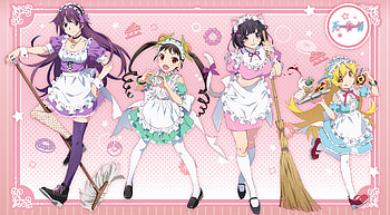 Monogatari series, Monogatari (Series), Shinobu Oshino, Hitagi Senjōgahara, Tsubasa Hanekawa HD wallpaper