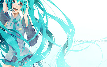 Hatsune Miku, blue, black, awesome, heads, cute, vocaloid, beauty, nice, miku, vocaloids, hatsune, thighhighs, skirt, white, blue eyes, twintail, blue hair, headset, beautiful, tie, anime, pretty, cool, micro HD wallpaper