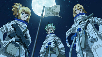 Dr. Stone: Moonlight Expedition — Senku, Kohaku & Ryusui, Anime, Kohaku (Dr. Stone), Senku Ishigami HD wallpaper