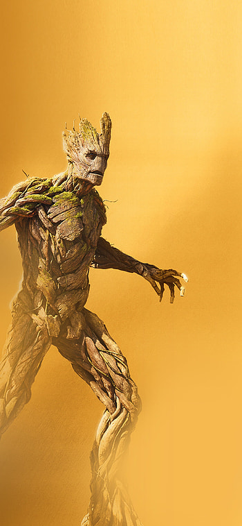 11 , Hero Marvel art, Groot Avengers, High-resolution HD phone wallpaper