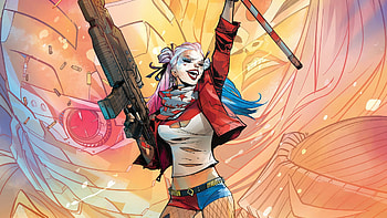 Harley Quinn Comic Art, harley-quinn, artist, digital-art, comic, supervillain HD wallpaper