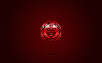 Bohemians FC, Irish football club, red logo, red carbon fiber background, League of Ireland Premier Division, football, Dublin, Ireland, Bohemians FC logo HD wallpaper
