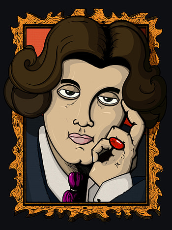 Oscar Wilde, Artstation artwork, Creative brilliance, Iconic figure HD phone wallpaper