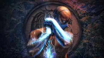 Subzero, fantasy, art, warrior, man HD wallpaper