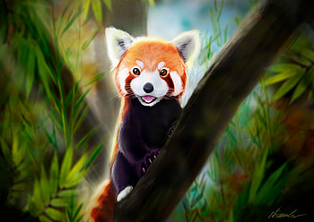 Art, Animal, Nice, Sweetheart, Protruding Tongue, Tongue Stuck Out, Little Panda, Small Panda HD wallpaper