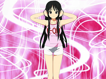 Pink Mio, black eye, cute, long hair, beauty, nice, k on, abstract, female, sexy, sweet, akiyama mio, neon light, hot, girl, beautiful, mio, black hair, anime girl, pink, neon, anime, pretty HD wallpaper