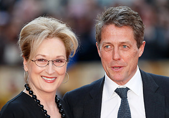 Hilarious Reddit AMA, Memorable interview moment, Hugh Grant and Meryl Streep, Comic timing HD wallpaper