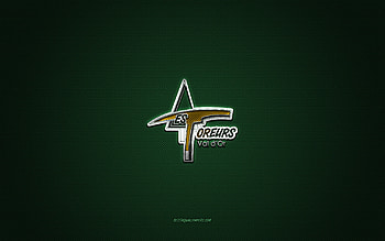 Val dOr Foreurs, Canadian hockey club, QMJHL, green logo, green carbon fiber background, Quebec Major Junior Hockey, hockey, Val dOr, Canada, Val dOr Foreurs logo HD wallpaper