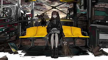 Gothic Anime Girl , anime-girl, anime, artist, artwork, digital-art HD wallpaper