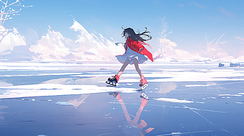 Ice Skater Elegance | Original Ice Skating, ice skating, Ice skater, Anime, Original HD wallpaper