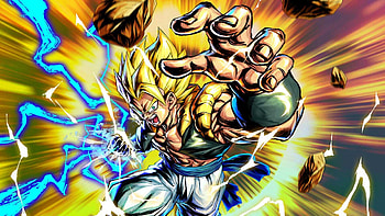 Gogeta, Anime character, High-definition , Fiery aura HD wallpaper