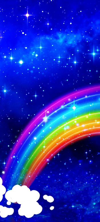 Rainbow, blue HD phone wallpaper