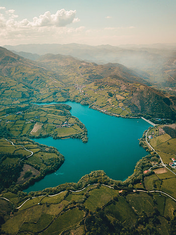 Nature, Rivers, Trees, Mountains, Forest, Spain, Reservoir HD phone wallpaper