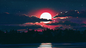 Lunar Night , artist, artwork, digital-art, artstation HD wallpaper