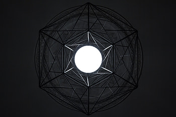 Abstract, Dark, Glow, Circle, Hexagon, Geometry HD wallpaper