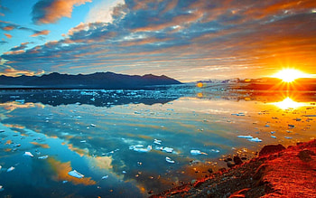 Lagoon, Iceland beauty, Blue paradise, Incredible backgrounds HD wallpaper