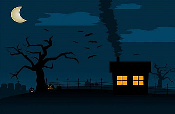 Halloween Night, pumpkins, halloween, smoke, house HD wallpaper