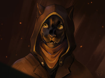 Art, Cat, Sight, Opinion, Hood HD wallpaper