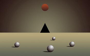 Abstract, Background, Ball, Figurines, Figures, Triangle HD wallpaper