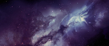 Preview galaxy, nebula, blurring, stars HD wallpaper