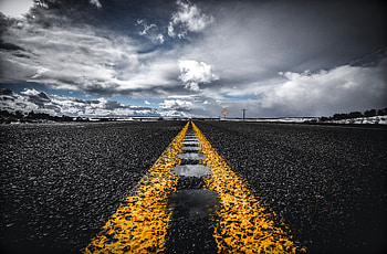 Nature, Horizon, Road, Markup, Asphalt HD wallpaper