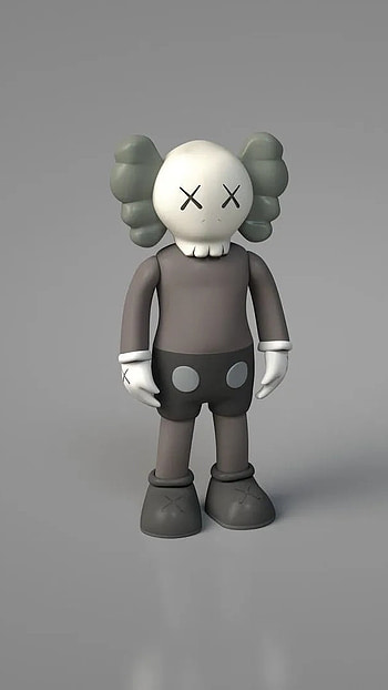 Kaws, Black And White, Background HD phone wallpaper