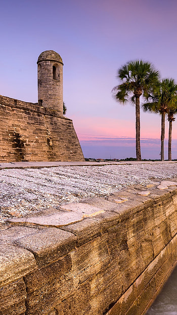Morning at Castillo de San Marcos, National monument, St. Augustine, Florida HD phone wallpaper