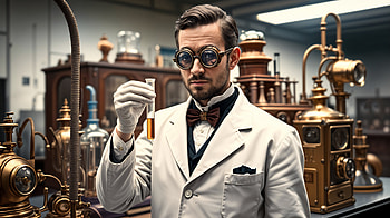 Innovative Scientist in Ultra, scientist, laboratory, vintage, chemistry, steampunk HD wallpaper