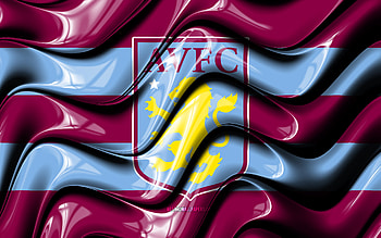 Aston Villa FC, flag, club, logo, football, aston villa HD wallpaper
