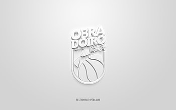Obradoiro CAB, creative 3D logo, white background, Spanish basketball team, Liga ACB, Galicia, Spain, 3d art, basketball, Obradoiro CAB 3d logo HD wallpaper