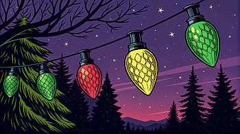 Festive Holiday Lights: A Stunning Ultra, holiday lights, christmas lights, Festive, winter, Night Sky HD wallpaper