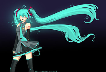 miku doin it easy, miku, awsom, sparkels, wow, aqua, nice HD wallpaper