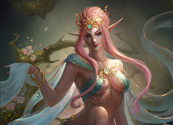 Zodiac ~ Virgo, chubymi, art, girl, fumusete, beauty, woman, pink, fantasy, zodiac, green, virgo, luminos HD wallpaper