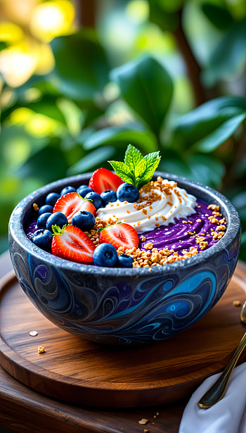 Vibrant Acai Bowl for Your , strawberry, Whipped Cream HD phone wallpaper