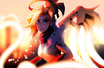 Mercy Overwatch Art, mercy-overwatch, overwatch, games, xbox-games, ps-games, pc-games, artwork, artist, digital-art HD wallpaper
