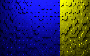 Flag of Viterbo, honeycomb art, Viterbo hexagons flag, Viterbo 3d hexagons art, Viterbo flag HD wallpaper