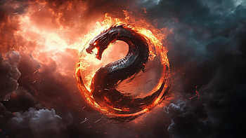 Mortal Kombat Emblem - Fiery Dragon Logo, Mortal Kombat, video game, logo HD wallpaper