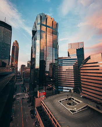 Cities, Auto, Sky, Architecture, City, Building, Road HD phone wallpaper