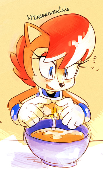 blue eyes, red hair, egg, Comic, Sonic the Hedgehog HD phone wallpaper