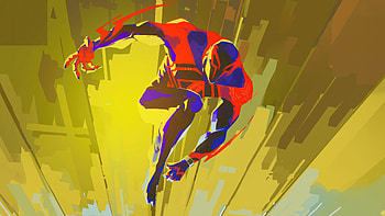 Spider Man 2099 Soaring Above The Futuristic, spiderman-2099, miguel-o-hara, spider-man-miles-morales, spiderman, superheroes, artist, artwork, digital-art HD wallpaper